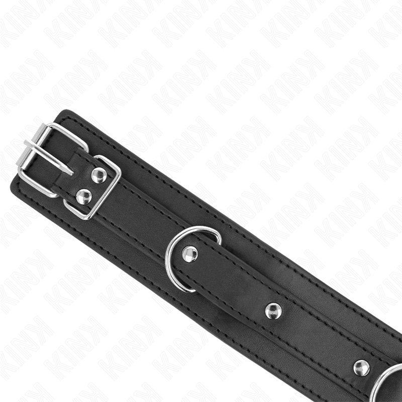 KINK - COLLIER AVEC LAISSE 65 CM 3 ANNEAUX MODÈLE 1 RÉGLABLE 38-49 CM X 5 CM