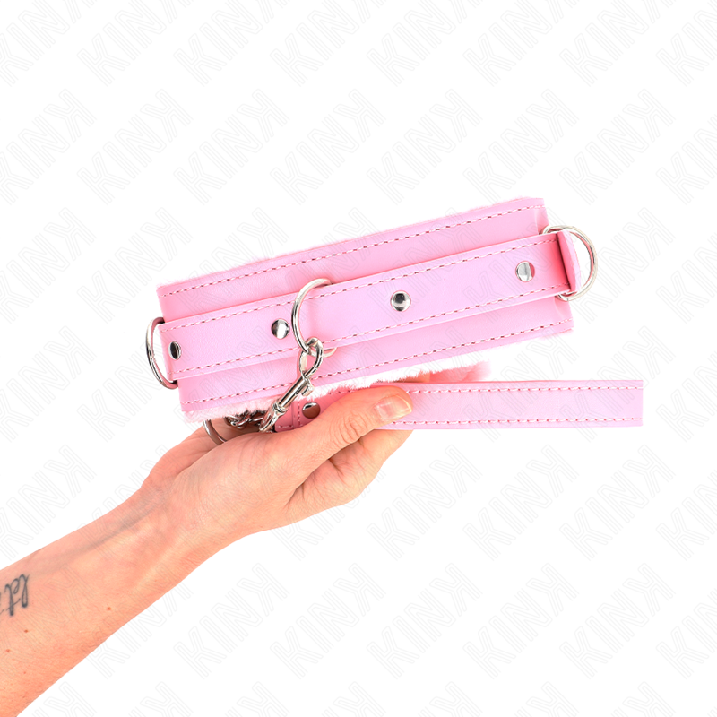 KINK - COLLAR CON CORREA 65 CM CON RESTRICCIONES ROSA 36-42 CM X 5,5 CM