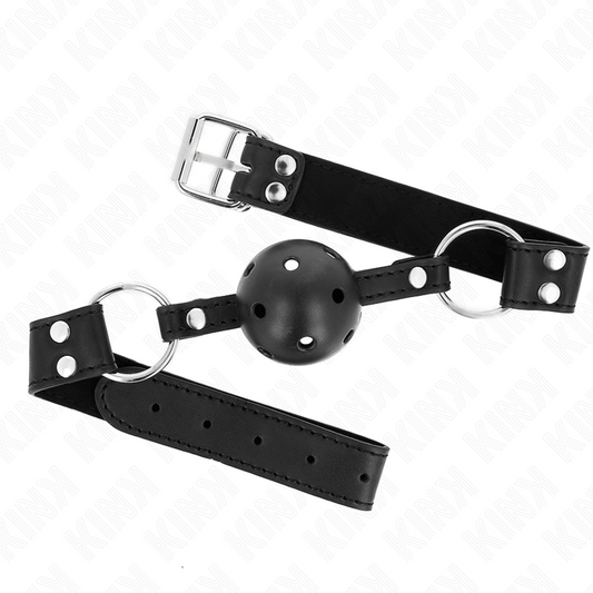 KINK - BÂTON RESPIRANT 4 CM AVEC DOUBLE RIVET MODÈLE 1 NOIR 62,5 x 2,5 CM RÉGLABLE 42-58 CM