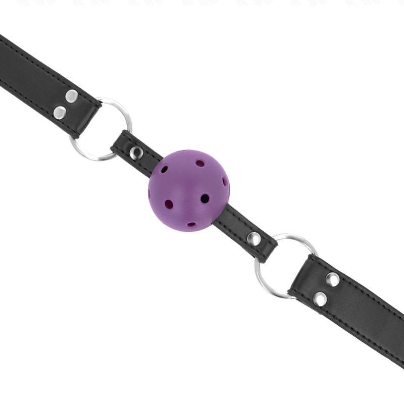 KINK - BREATHABLE BALL 4 CM BAG WITH DOUBLE RIVET PURPLE 62.5 x 2.5 CM ADJUSTABLE 42-58 CM