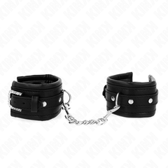 KINK - BLACK RHINESTONE BUCKLE WRISTWEAR ADJUSTABLE 25-32CM X 5.5CM