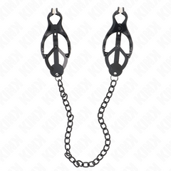 KINK - JAPANESE CLOVER METAL CLAMPS WITH BLACK CHAIN ​​30 CM