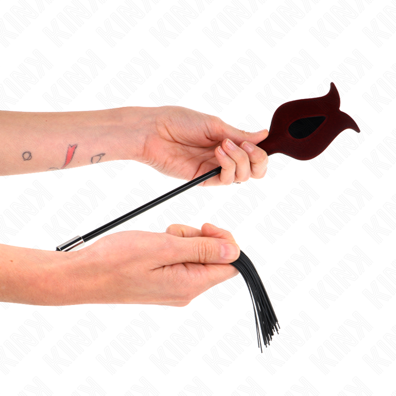 KINK - BLACK HORN SHAPED TICKLE CHICKEN FEATHERS 36CM