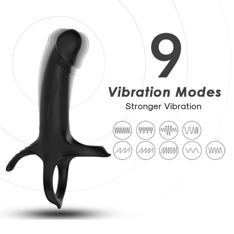 ARMONY - DILDO WITH RING AND BLACK VIBRATOR