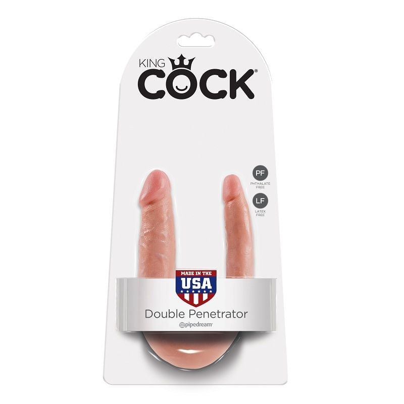 KING COCK - DOUBLE PENETRATION DILDO 12.7 CM NATURAL