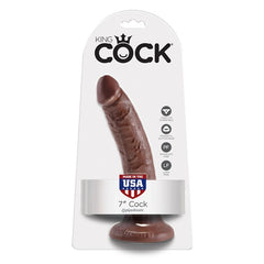 KING COCK - DILDO 7 CHOCOLATE 17.8 CM