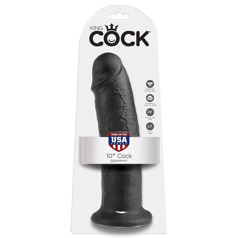 KING COCK - 10 DILDO NEGRO 25 CM