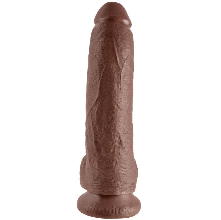 KING COCK - 9 BROWN DILDO WITH BALLS 22.9 CM