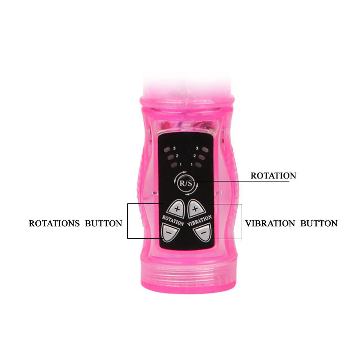 BAILE - MINI PINK RABBIT ROTATOR WITH SUPERSTIMULATOR