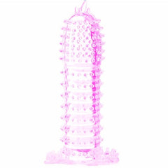 BAILE - FUNDA DE PENE CON PUNTOS ESTIMULANTES ROSA 14 CM