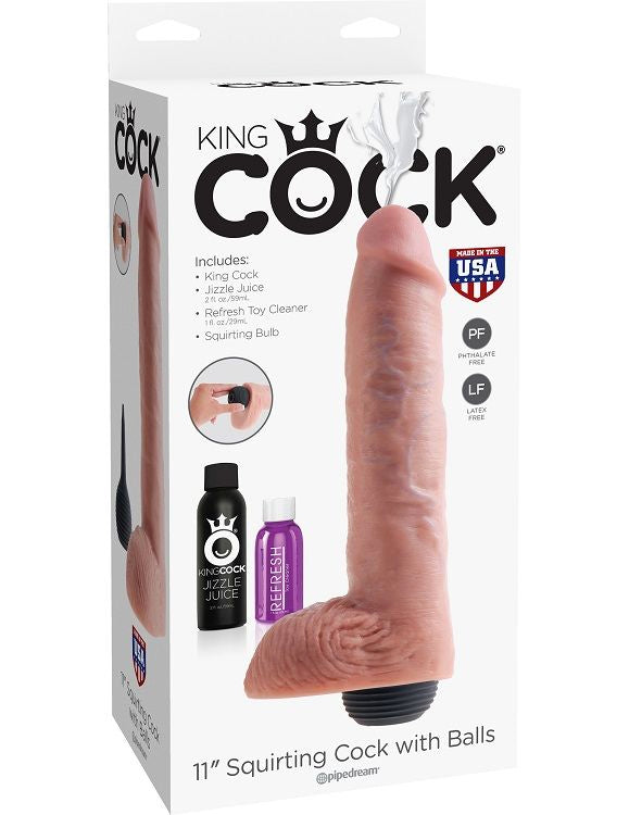 KING COCK - REALISTIC NATURAL EJACULATING PENIS 27.94 CM