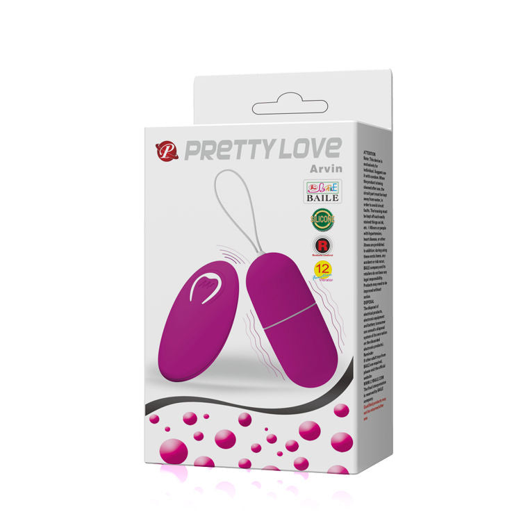 PRETTY LOVE - ARVIN HUEVO VIBRADOR MANDO A DISTANCIA 12V 