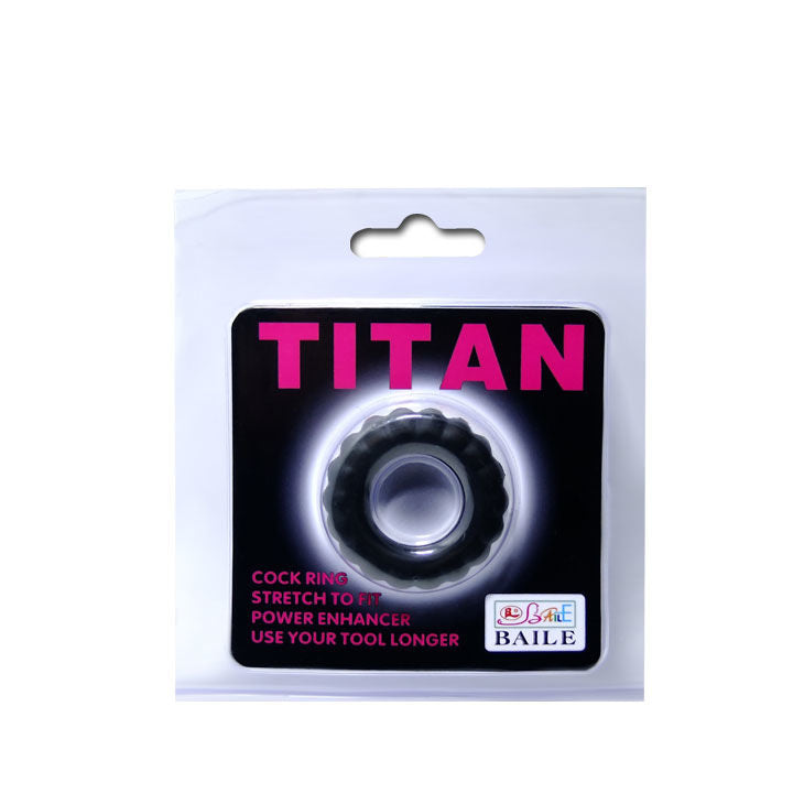 BAILE - ANILLO PARA EL PENE TITAN NEGRO 2 CM 