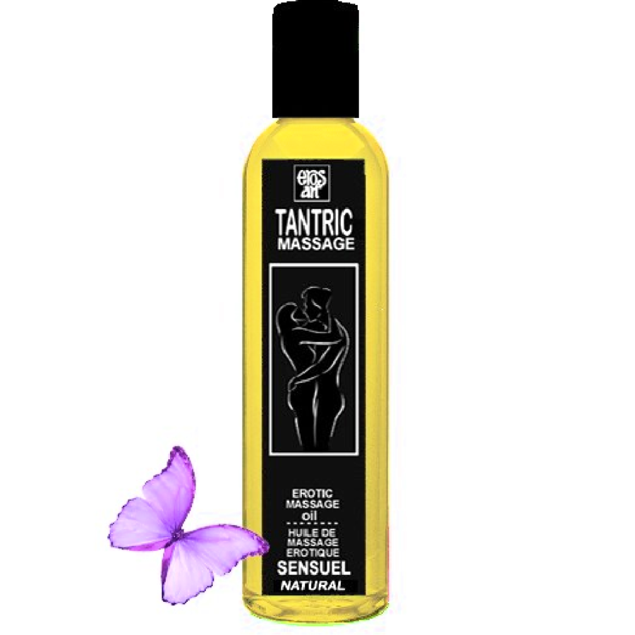 EROS-ART - HUILE DE MASSAGE TANTRIQUE NATURELLE ET APHRODISIAQUE NEUTRE 200 ML