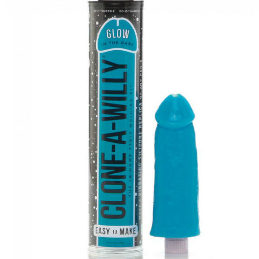 CLONE A WILLY - BLUE LUMINESCENT PENIS CLONE WITH VIBRATOR