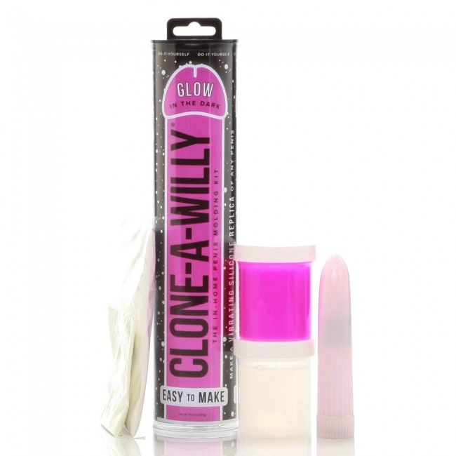 CLONE A WILLY - PINK LUMINESCENT PENIS CLONE WITH VIBRATOR