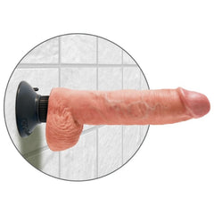 KING COCK - DILDO VIBRADOR CON TESTICULOS 25,5 CM COLOR NATURAL