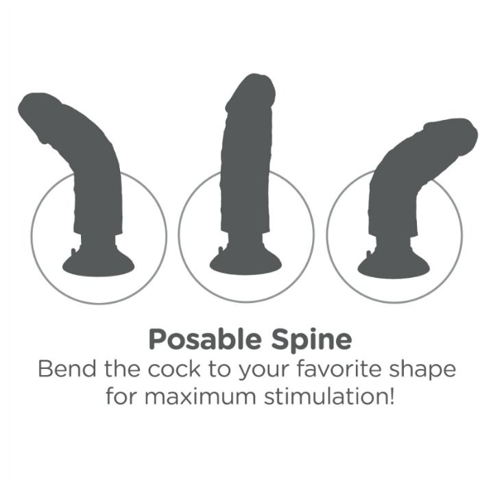 KING COCK - GODE VIBRATEUR AVEC TESTICULES 25.5 CM COULEUR MARRON