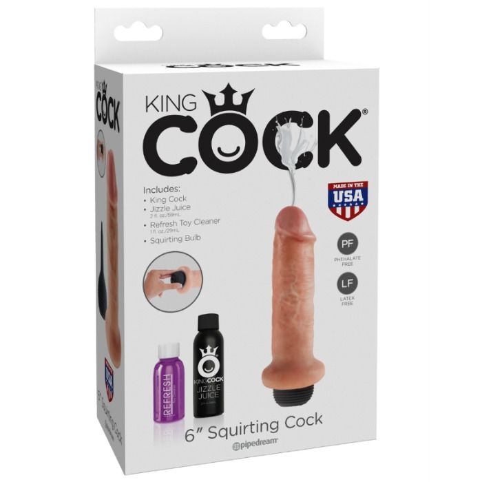 KING COCK - 15.24 CM SQUIRTING DILDO