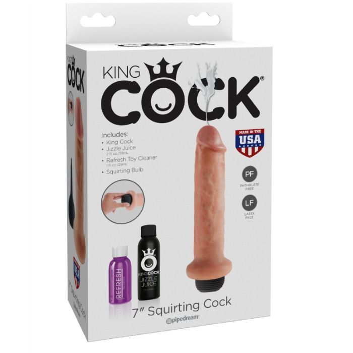 KING COCK - 17.8 CM GODE ÉJACULANTE