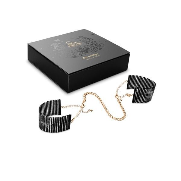 JEWELRY - METALLIC DESIRE BLACK METAL MESH HANDCUFFS