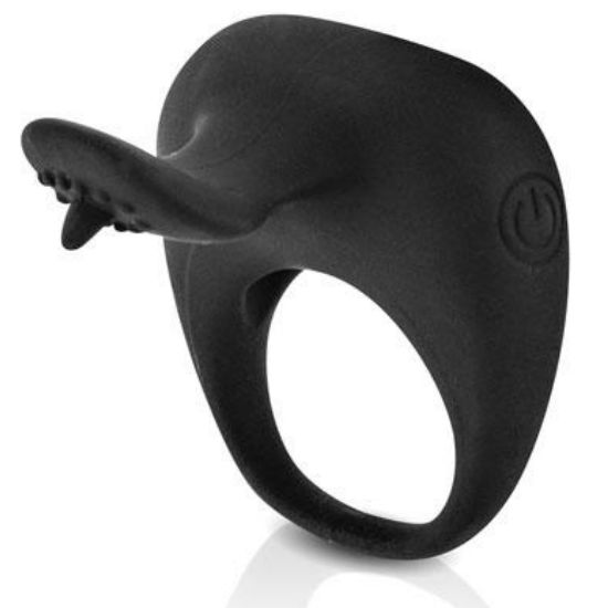 PRETTY LOVE - ANILLO VIBRADOR DEDAL NEGRO