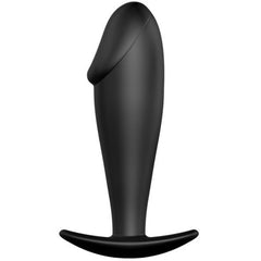 PRETTY LOVE - BLACK SILICONE PENIS SHAPED ANAL PLUG