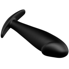 PRETTY LOVE - BLACK SILICONE PENIS SHAPED ANAL PLUG