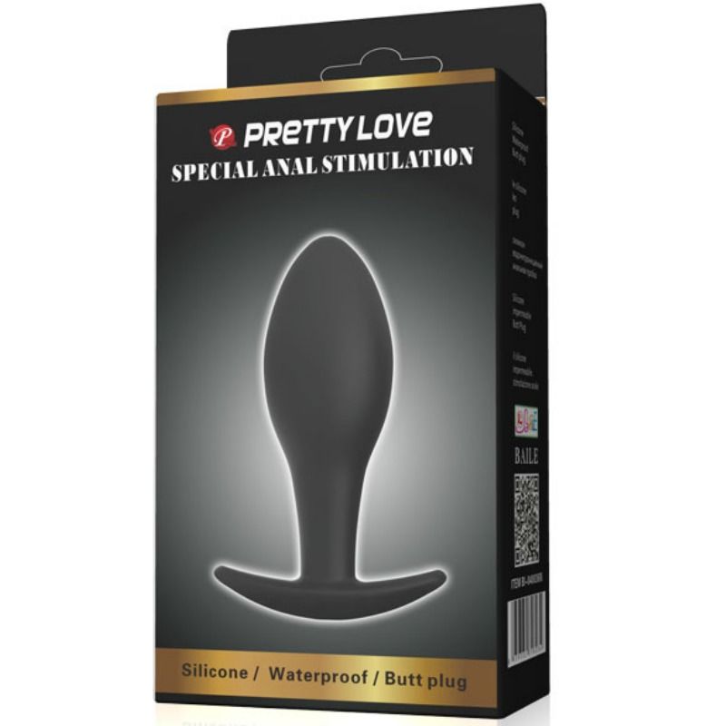 PRETTY LOVE - PLUG ANAL ANCLA DE SILICONA 8,5 CM NEGRO