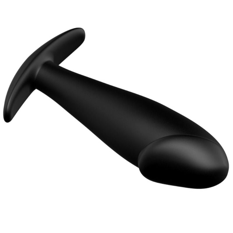 PRETTY LOVE - SILICONE ANAL PLUG IN PENIS SHAPE AND 12 VIBRATION MODES BLACK