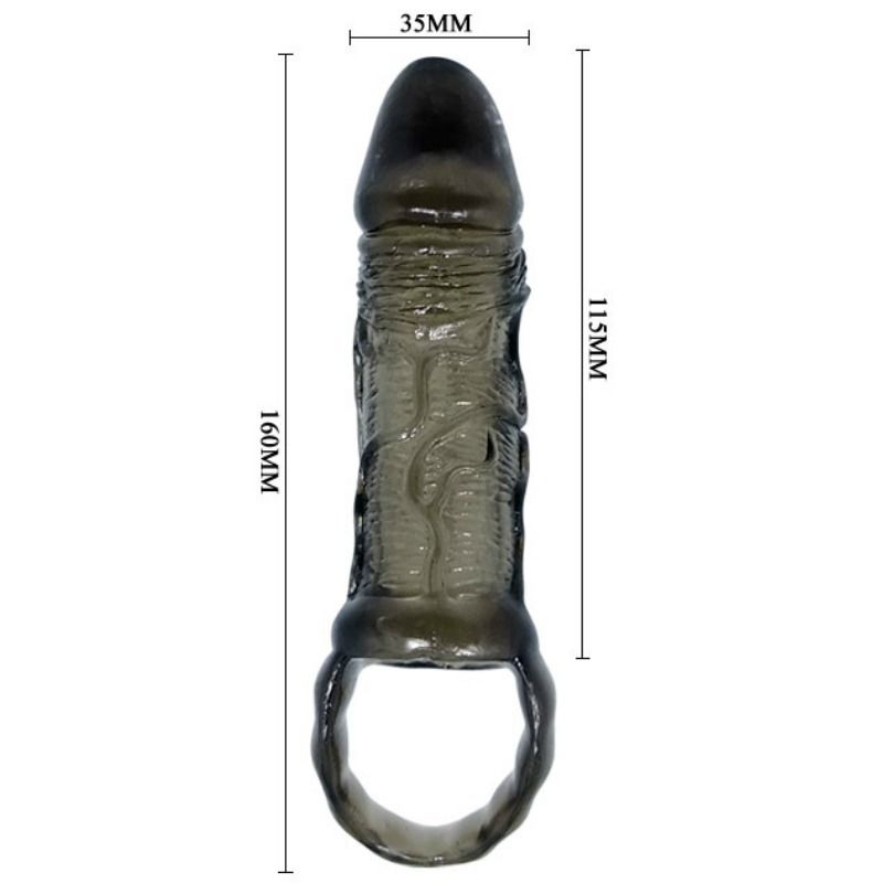 BAILE - FUNDA DE EXTENSIÓN DE PENE CON CORREA PARA TESTICULOS 11,5 CM