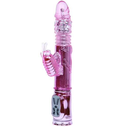 BAILE - RECHARGEABLE VIBRATOR WITH BUTTERFLY STIMULATOR ROTATION AND THROBBING