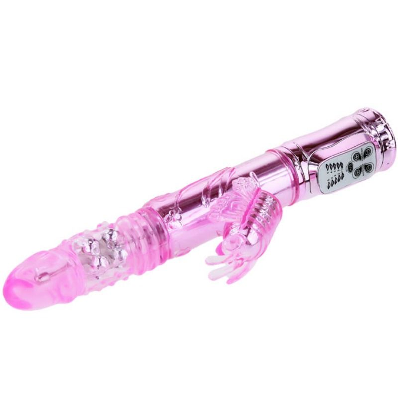 BAILE - RECHARGEABLE VIBRATOR WITH BUTTERFLY STIMULATOR ROTATION AND THROBBING