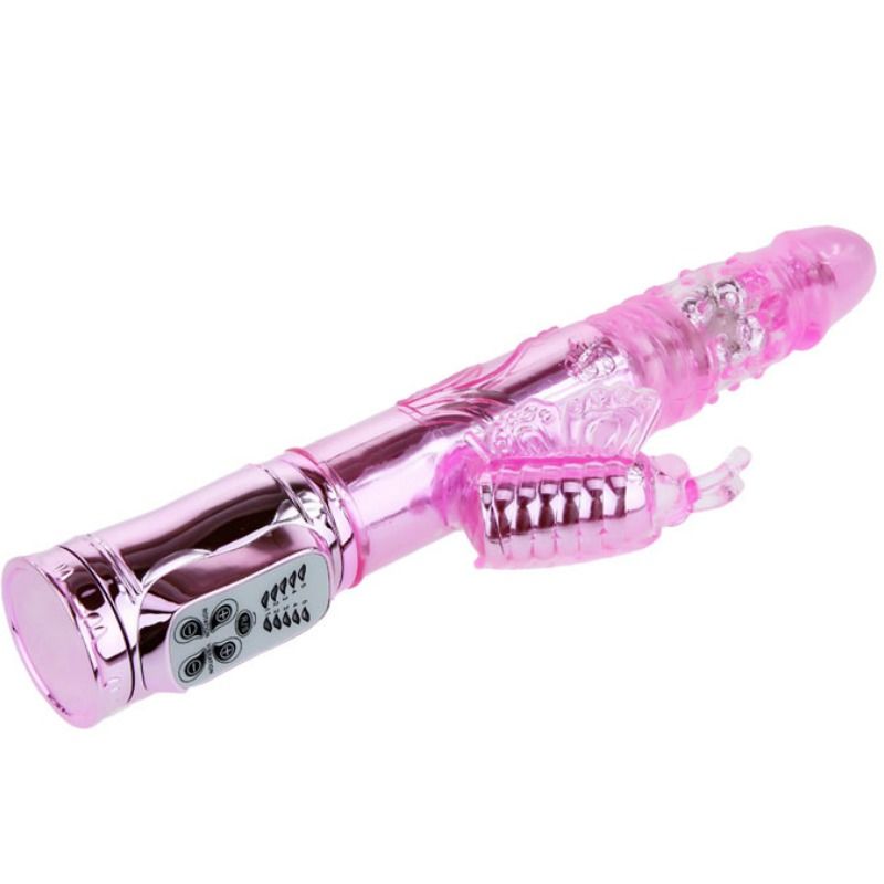 BAILE - RECHARGEABLE VIBRATOR WITH BUTTERFLY STIMULATOR ROTATION AND THROBBING