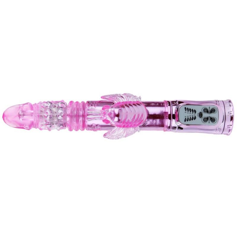 BAILE - RECHARGEABLE VIBRATOR WITH BUTTERFLY STIMULATOR ROTATION AND THROBBING