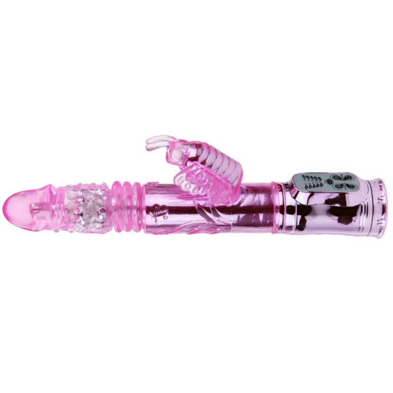 BAILE - RECHARGEABLE VIBRATOR WITH BUTTERFLY STIMULATOR ROTATION AND THROBBING