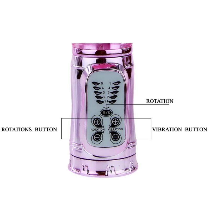 BAILE - RECHARGEABLE VIBRATOR WITH BUTTERFLY STIMULATOR ROTATION AND THROBBING