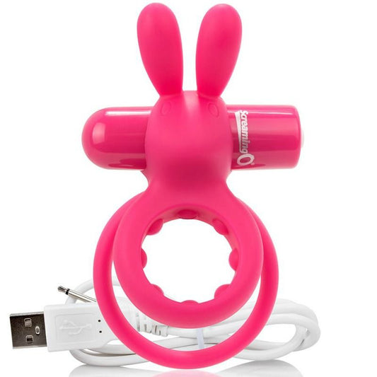 SCREAMING O - ANNEAU PÉNIEN DOUBLE RECHARGEABLE CON RABBIT HARE ROSE