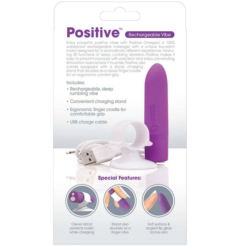 SCREAMING O - RECHARGEABLE MASSAGER POSITIVE PURPLE