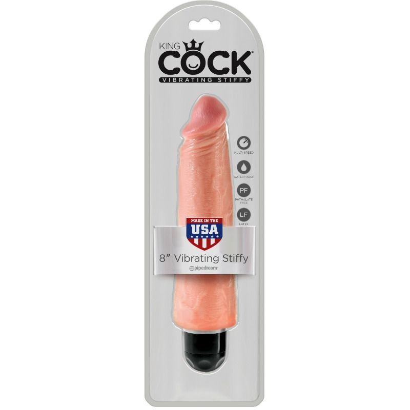 KING COCK - VIBRATEUR RIGIDE RÉALISTE 20.3 CM NATUREL