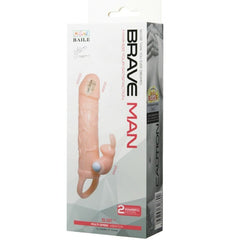 BAILE - FUNDA PENE HOMBRE VALIENTE CON CARNE DE CONEJO Y DOBLE MOTOR 16,5 CM