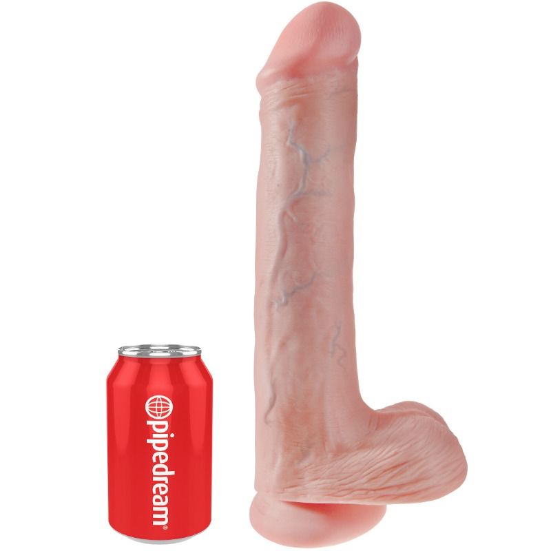 KING COCK - DILDO WITH BALLS 33 CM - FLESH