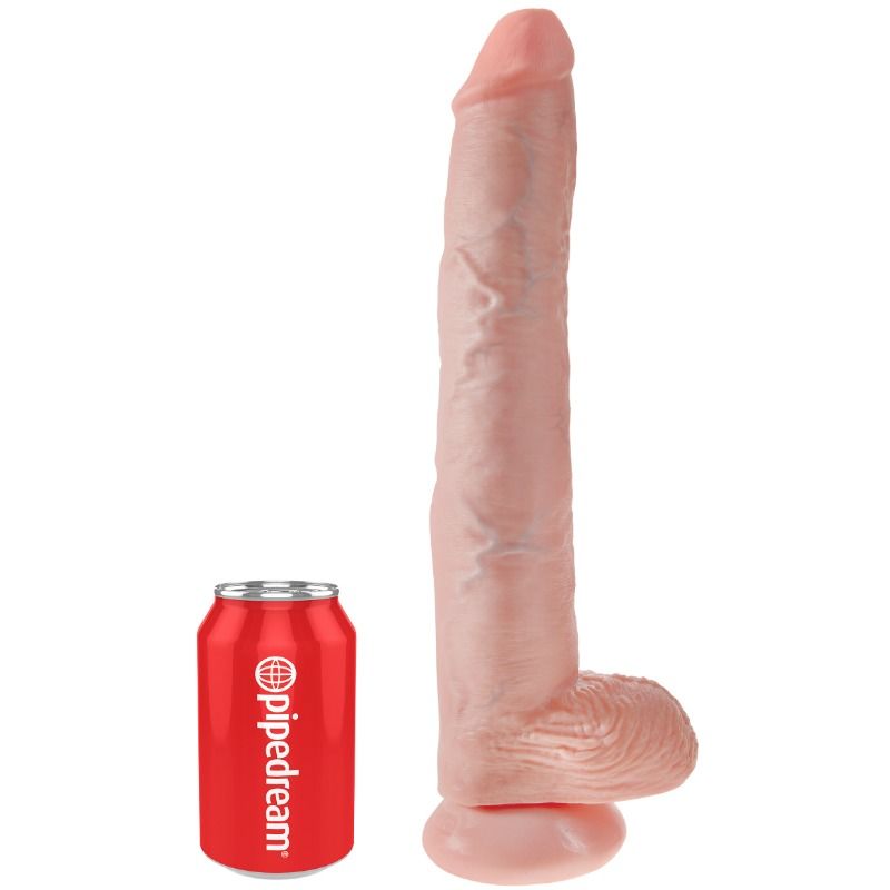 KING COCK - DILDO WITH BALLS 35.6 CM - FLESH