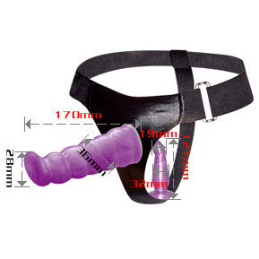 BAILE - LILAC GPOINT WOMEN'S ANAL AND VAGINAL HARNESS 17 CM