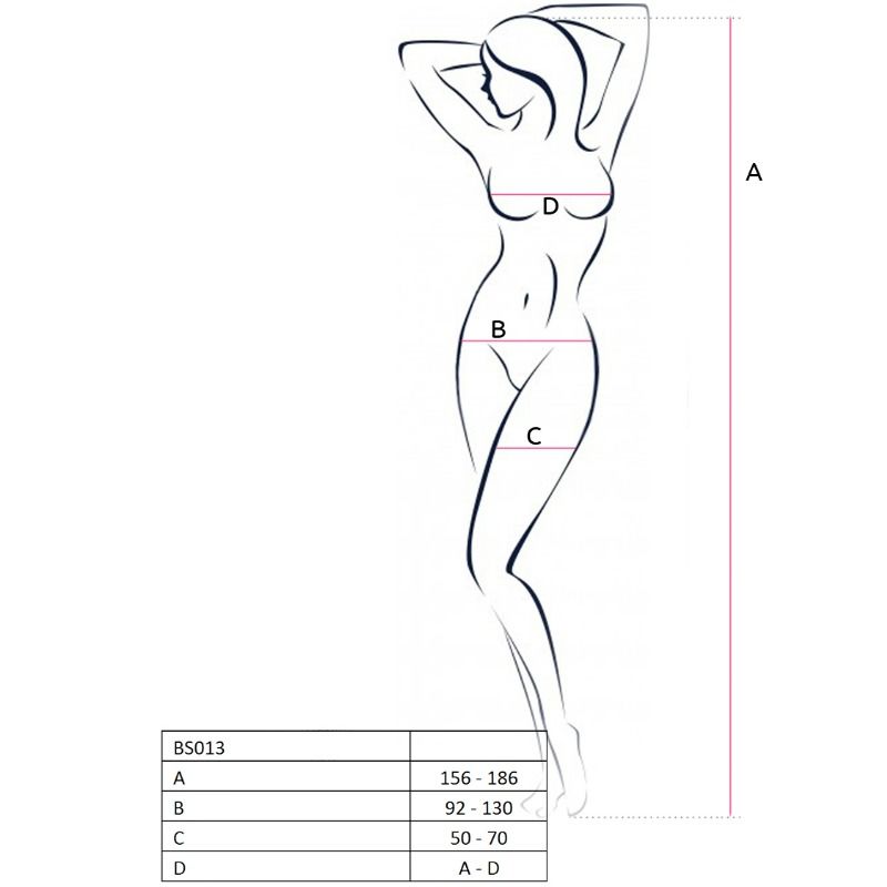 PASSION - WOMEN BS013 WHITE BODYSTOCKING ONE SIZE