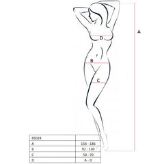PASSION - FEMME BS024 BODYSTOCKING BLANC TAILLE UNIQUE