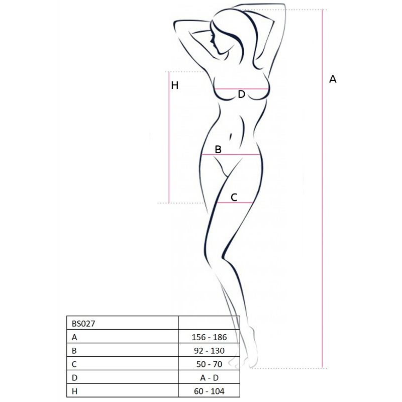 PASSION - WOMEN BS027 WHITE BODYSTOCKING STYLE DRESS ONE SIZE