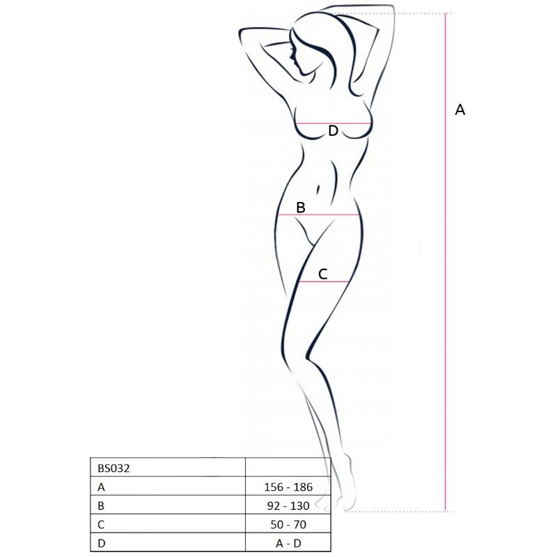 PASSION - FEMME BS032 BODYSTOCKING ROUGE TAILLE UNIQUE