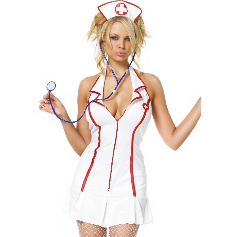 LEG AVENUE - COSTUMES - HEAD NURSE DRESS 3 PIECE SET SIZE S/M