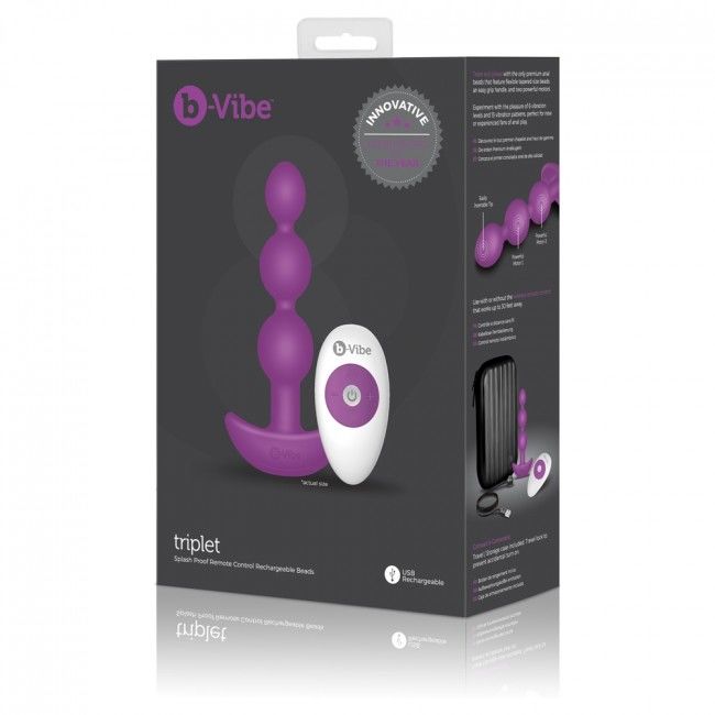 B-VIBE - ANAL TRIPLET CONTROL REMOTO BOLAS ROSAS